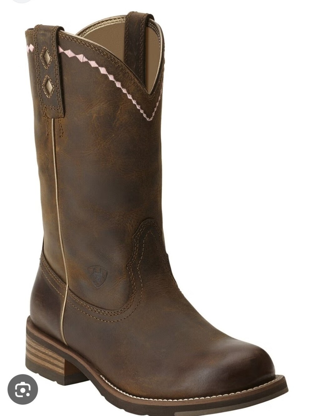 Ariat Women's Unbridled Roper Boots Size 5.5 Distressed Cowgirl Rodeo Western